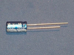 Elko, radial, 150µF (150uF) / 16V / 105°C, 10 Stk. (Ø6,3x11,5mm) - Jb Capacitors - Bild 1 von 2
