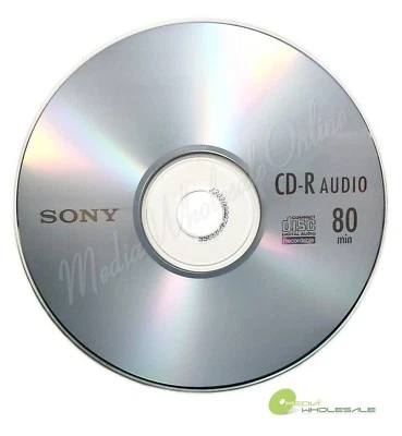 25 SONY Blank Music CD-R CDR Branded 80min Digital Audio Disc in paper sleeves - Image 1 of 3