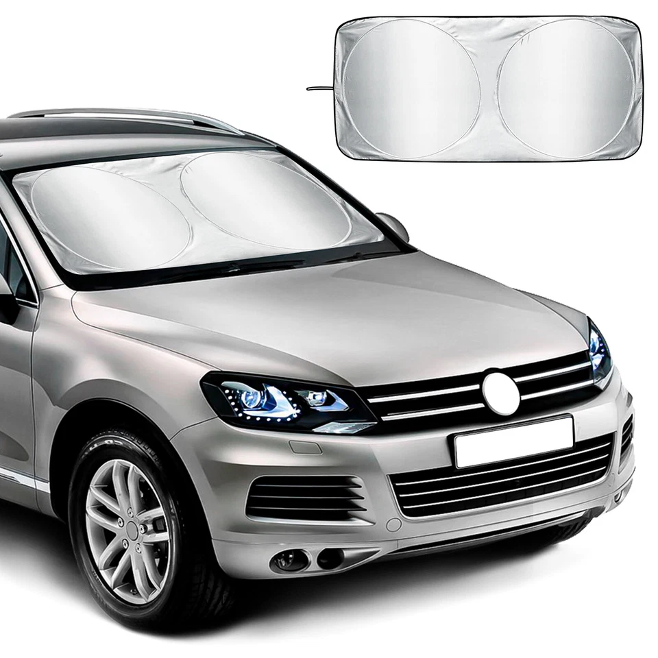 Foldable Sun Visor Shade Fit For American Austin Car 64"*34"in Windshield Cover - Image 1 of 4