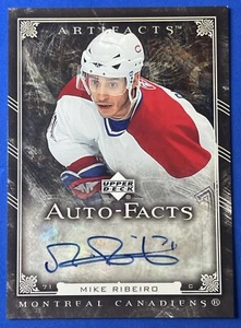 2006-07 Upper Deck Artifacts Auto-Facts Auto Mike Ribeiro AF-RO Canadiens - Picture 1 of 2
