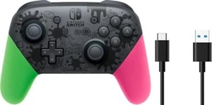 Nintendo Switch Splatoon 2 Pro Controller + USB C Cable Video Game Accessory - Afbeelding 1 van 1