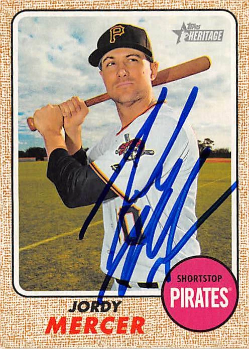 Jordy Mercer autographed baseball card (Pirates SS) 2017 Topps Heritage #270 - Image 1 of 1