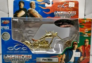 2005 American Chopper Fire Bike Limited Edition 1:18 Die Cast GOLD - Picture 1 of 7