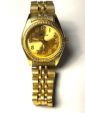Ladies Quartz Watch Riviera Gold Tone  Face & Band Non-Functioning USPS Tracking