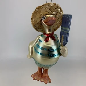 Beach Vacation Seabird Vacationer Glittered Blue Seagull Funny - Picture 1 of 6
