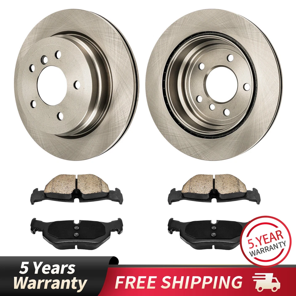Rotores de disco trasero + pastillas de freno para BMW 328i 2007-2008/328i xDrive 2009-2013 Foto 1 de 4