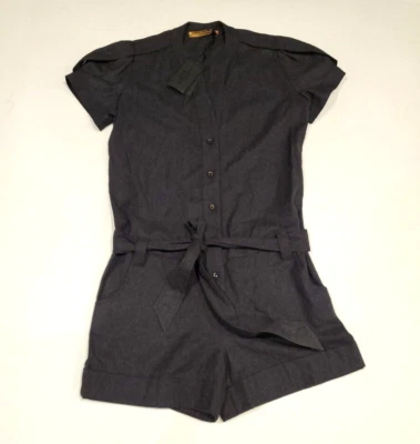 NUEVO Mameluco Jersey Gris Lana Para Mujer 10 UK46 Militar Mínimo Pantalones Cortos Y2K Rave Nuevo Con Etiquetas Foto 1 de 4