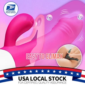 Rabbit Vibrator Dildo G-Spot Clit Massager Stimulator Adult Sex Toys for Women - Picture 1 of 10