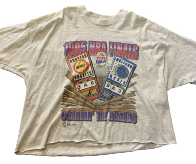 1995 NBA Finals Crop Top Shirt Salem Sportswear XL Rockets Magic 90s Vintage VTG - Image 1 of 4