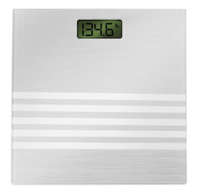 Bally Total Fitness Digital Bathroom Scale Jumbo LCD Display 400 lb Limit Silver - Image 1 of 4