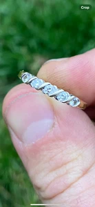 18ct gold 5stone natural diamond ring - Picture 1 of 5