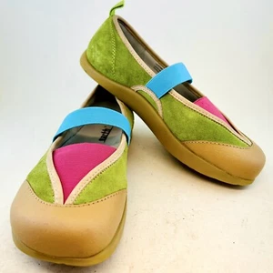 Earth Kalso Negative Heel Key Lime Green Suede Intrigue Mary Jane Shoes, size 6 - Picture 1 of 12