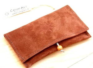 TABAKHALTER LEDER HANDARBEIT CANAPART TERRACOTTA WILDLEDER. - Bild 1 von 3