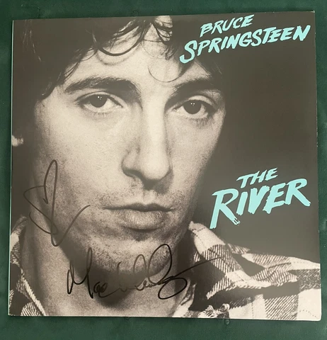 Max Weinberg And Steve Van Zandt Signed the River Bruce Springsteen Vinyl Cover