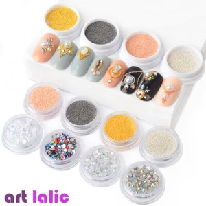 4mm 6mm 3D Nail Art Micro Caviar Beads AB Opal Rhinestones Pearl Decorations - Picture 1 of 30
