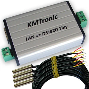 KMtronic LAN DS18B20 Digital Temperature Monitor  4 Sensors 1 meter Cable  - Picture 1 of 1