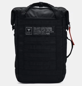 Under Armour Project Rock Box Duffle Backpack Bag Black/Pitch Gray 1364189 002 - Picture 1 of 7