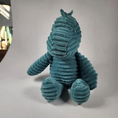 Carters Green Dinosaur 9" Plush Chenille Corduroy Ribbed Stuffed Animal Toy 2021 - Image 1 of 4