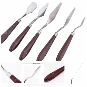 5Pcs Artist Palette Knives Stainless Steel Spatulas Painting Metal Pallet Knife - Bild 1 von 6