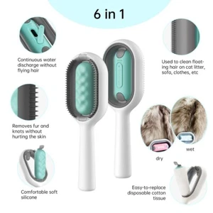 Cat Brush with Water Tank Pet Hair Removal Comb Slicker Brushes for Dogs Cats Gr - Picture 1 of 8