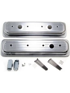 Trans-Dapt Aluminum Valve Cover For Late SBC Milled (6724) - Picture 1 of 12