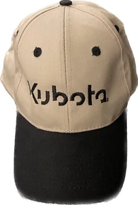 Cobra Caps Kubota Yard Tractor Hat Snapback Khaki And Black Plain Logo Baseball - Picture 1 of 9