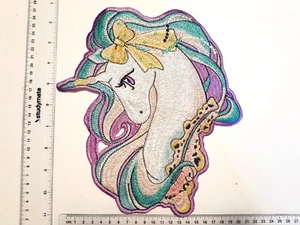 DIY Cute Colourful Unicorn Horse Pony Embroidered Patch Sew On Embroidery Craft - Picture 1 of 7