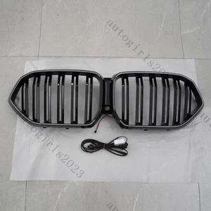 LED Light Front Mesh Grille Grill Double Line For BMW X6 G06 Pre Lci 2019-2023 - Picture 1 of 16