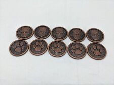Lot Of (10) Dog Sailboat Dog Print Gold Metal Board Game Promo Coins