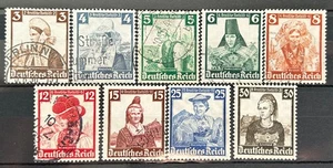 1935 Deutsches Lot 9 Briefmarken Deutscher Notstand: Kostüme Teil des Satzes gebraucht /6112 - Bild 1 von 1