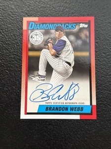 Brandon Webb 2025 Topps ‘90 Topps 35th Anniv Auto Arizona Diamondbacks - Picture 1 of 2