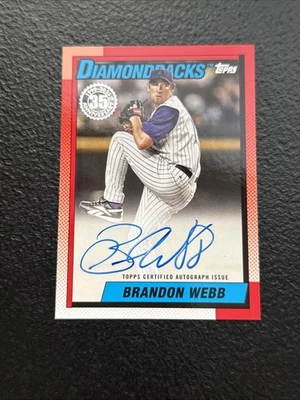Brandon Webb 2025 Topps ‘90 Topps 35th Anniv Auto Arizona Diamondbacks - Image 1 of 2