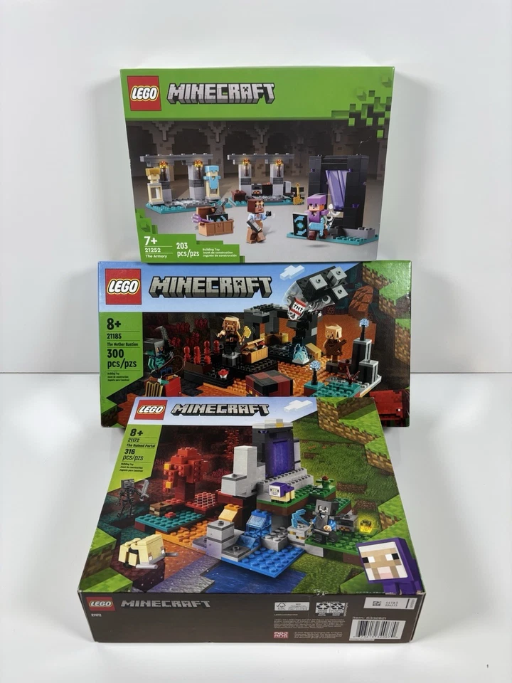 LEGO Minecraft 21172/21185/21252 Juego de 3 (Nuevo) Foto 1 de 1