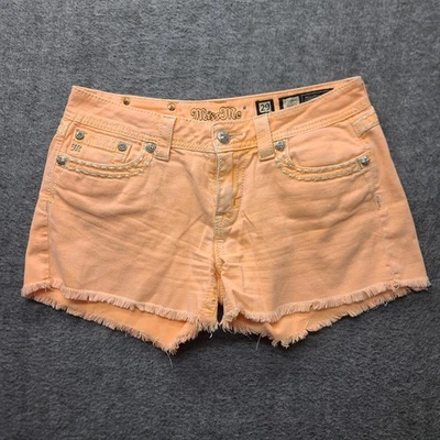Miss Me Shorts Womens 29 Cut Off Relaxed Fit Mid Rise Stretch Raw Hem Distressed - Image 1 of 4