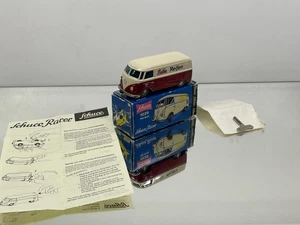 SCHUCO RACER 1029 VW T1 BULLI FULDA REIFEN WIND UP -CREAM+RED 1:43- GOOD IN BOX - Picture 1 of 11