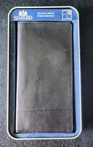 Vintage! Stafford Tasche Sekretär Geldbörse schwarz Leder im Originalkarton sehr guter Zustand  - Bild 1 von 6