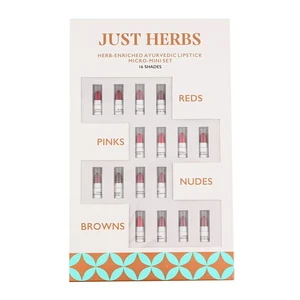 Just Herbs Herb-Enriched Ayurvedic Lipstick Micro Mini 16er Set - NEU - Bild 1 von 3