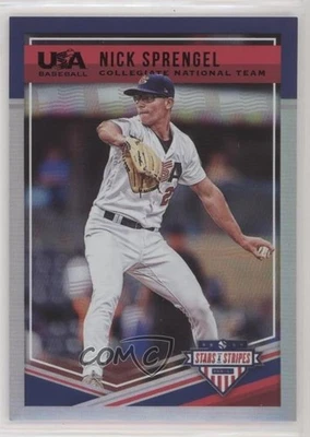 2018 Panini USA Baseball Stars & Stripes Longevity Black Flag /5 Nick Sprengel - Image 1 of 2