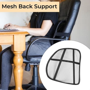 Lower Back Lumbar Support Office Chair Car Seat Corrector Cushion Backrest Mesh - Picture 1 of 13