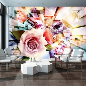 Rose 3D Abstrakt TAPETE 312x219 cm Schlafzimmerfunktion Wandbild Erwachsenenzimmer - Bild 1 von 7