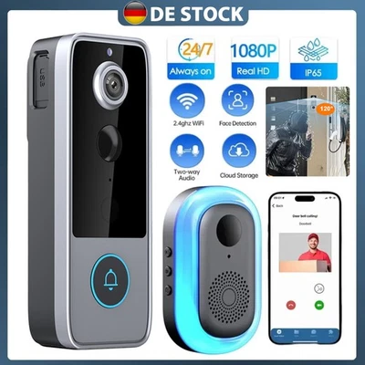 Türklingel mit Kamera HD WLAN WiFi Video Funkklingel Ring Doorbell - Bild 1 von 4