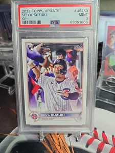 2022 Topps Update Seiya Suzuki Rookie SP Photo Variation PSA Mint 9 Cubs Pop 35 - Picture 1 of 4