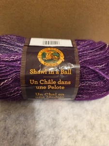 Cotton acrylic Yarn Lion Brand Shawl In A Ball Mindful Mauve - Picture 1 of 15