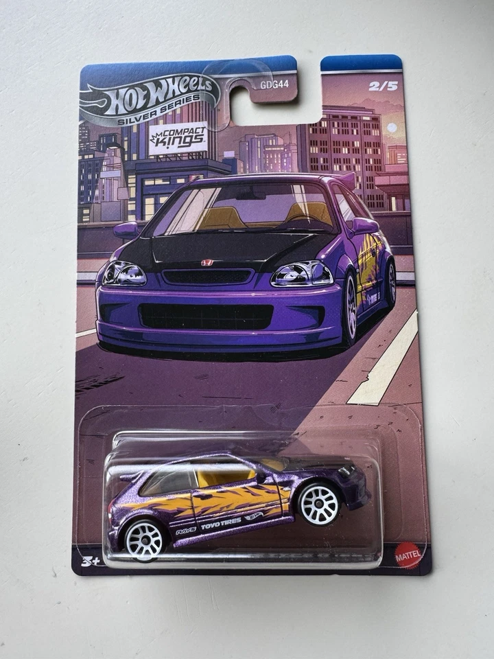 2025 Hot Wheels Compact Kings '99 Honda Civic Type R EK9 - Image 1 of 1
