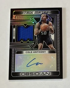 Maglia autografo COLE ANTHONY 2022-23 materiale matrice ossidiana auto #80/99 ππ - Foto 1 di 2