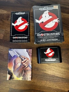 Ghostbusters Sega Genesis Complete in Box CIB Hangtab Authentic In Shrink Kaybee - Picture 1 of 19