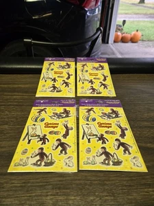 Vintage 1980s American Greetings CURIOUS GEORGE Stickers Sealed Deadstock NOS - Picture 1 of 2
