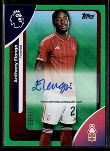 2025-26 Topps Premier League #AC-AE Anthony Elanga Autographs Green Foil #/99 - Picture 1 of 2