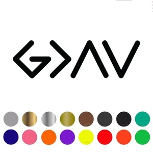 God is Greater than Highs and Lows Vinyl Die Cut Decal Sticker Christian Faith - Picture 1 of 8
