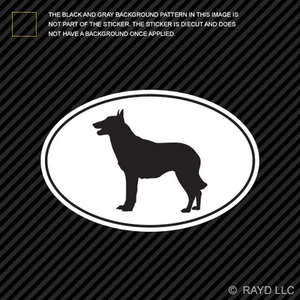 Belgian Malinois Euro Oval Sticker Die Cut Decal Self Adhesive Vinyl dog canine - Foto 1 di 1